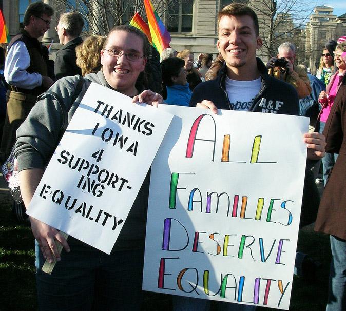 Celebrating equal marriage rights in Iowa