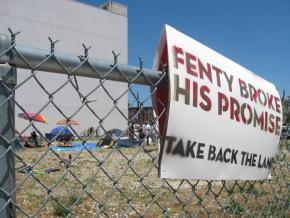 The Tent City encampment at Parcel 42 in Washington, D.C.