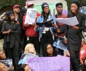 University of Southern California students sit in to protest racist policing