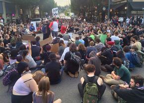 Hundreds took the streets in Olympia after the May 2015 shooting of two unarmed African American men