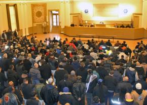 Chicago public workers gather for a union meeting on contract negotiations